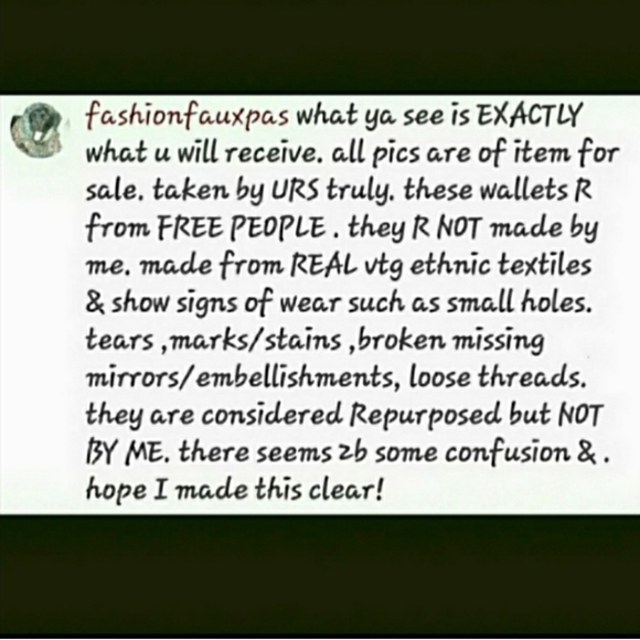 🆕️ Free People Boho Embroidered Banjara Wallet - Picture 9 of 9